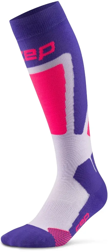 Sosete compresie lungi ski dama CEP Ski Thermo 4.0 mov/roz II