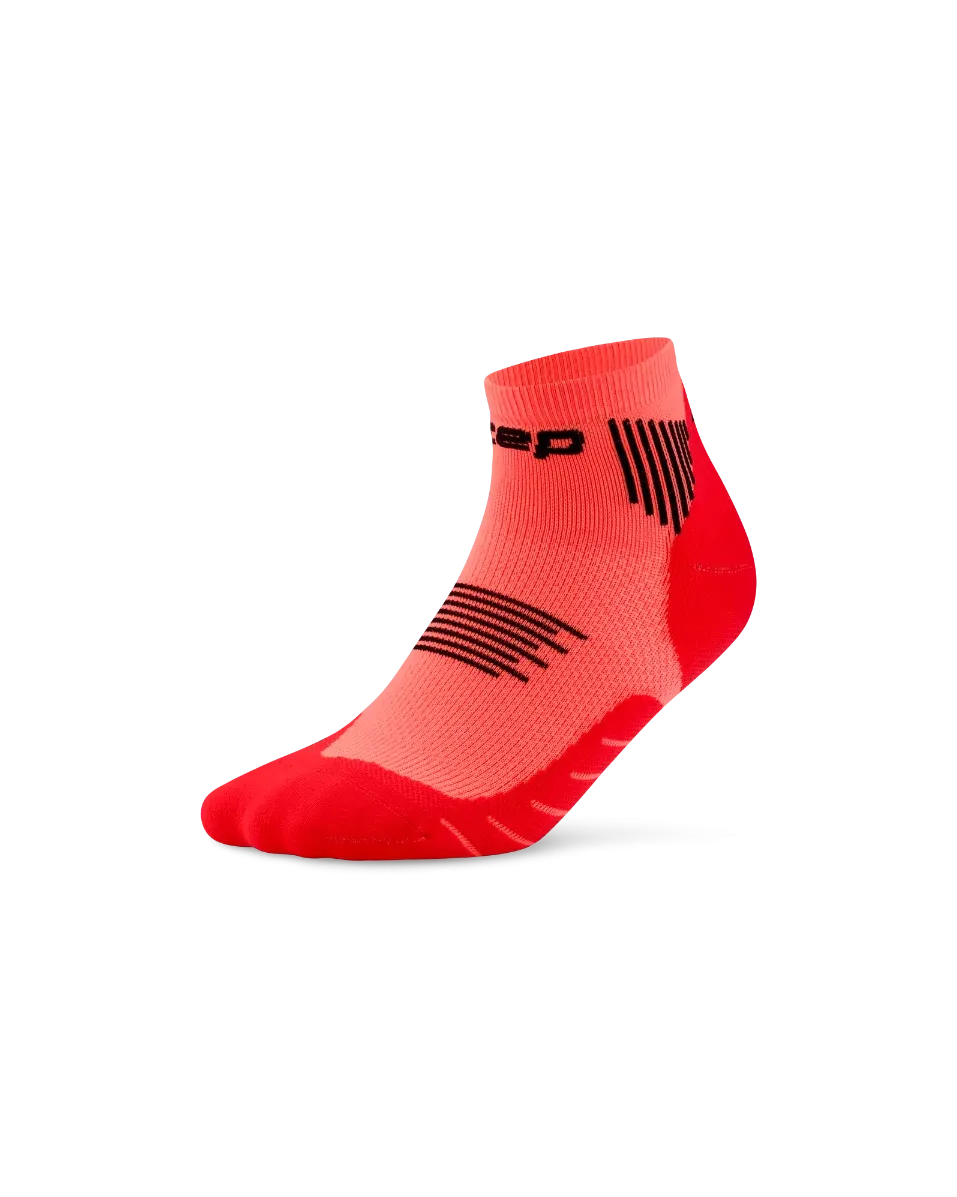 Sosete compresie scurte dama CEP Run 5.0 neon coral II (34-37)