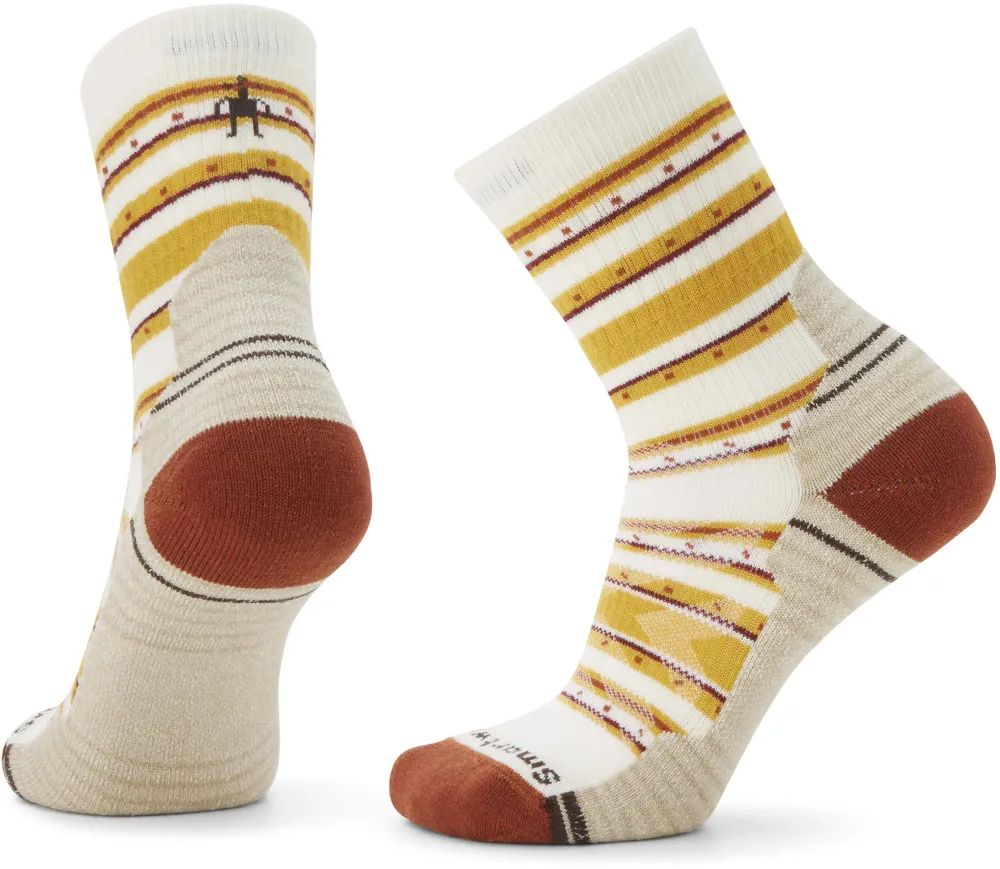 Sosete dama Smartwool Hike Stitch Stripe W Light Cushion Mid Crew natural S 34-37