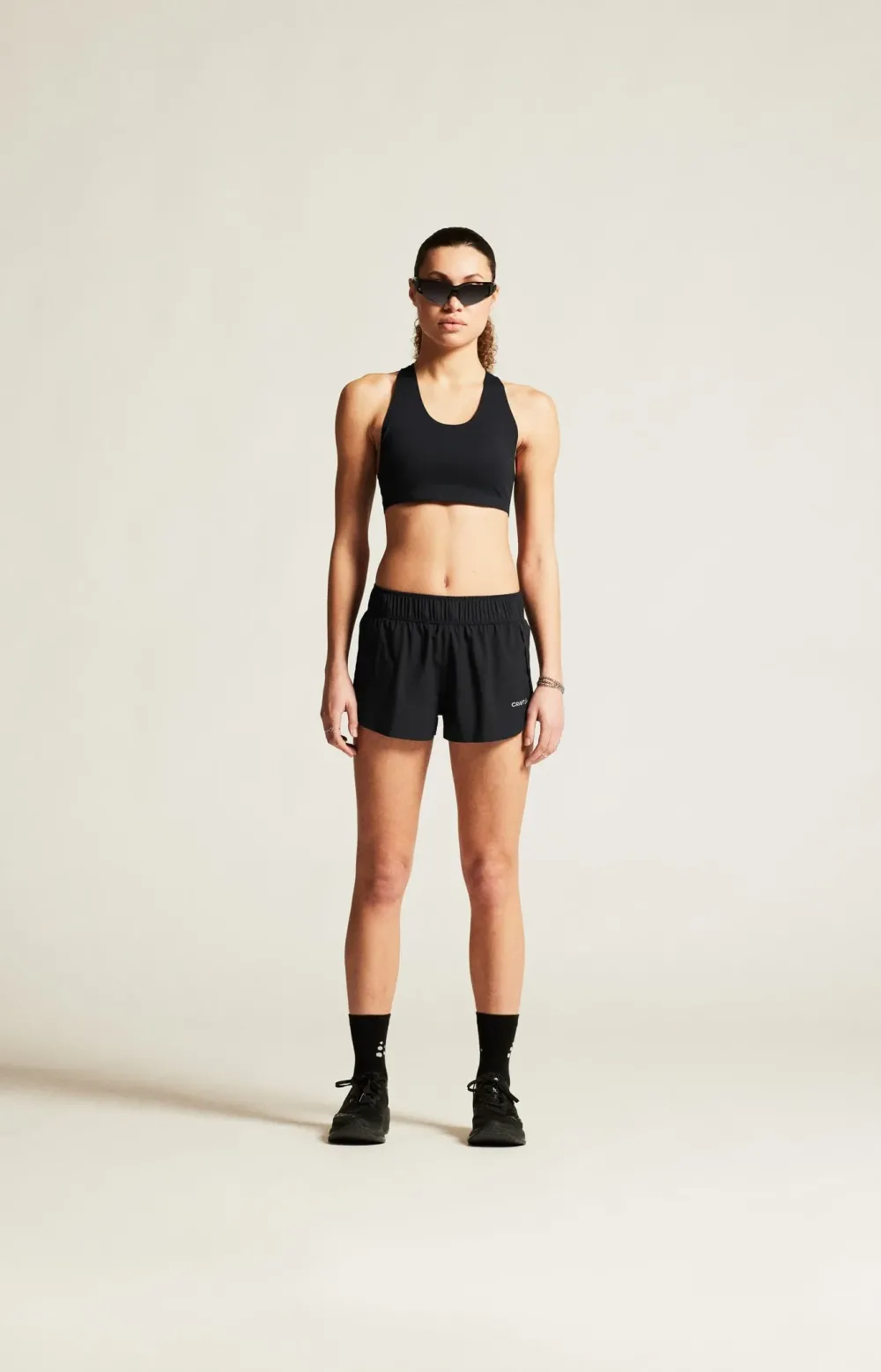 Bustiera sport Craft Collective Padded Sportsbra negru XXL