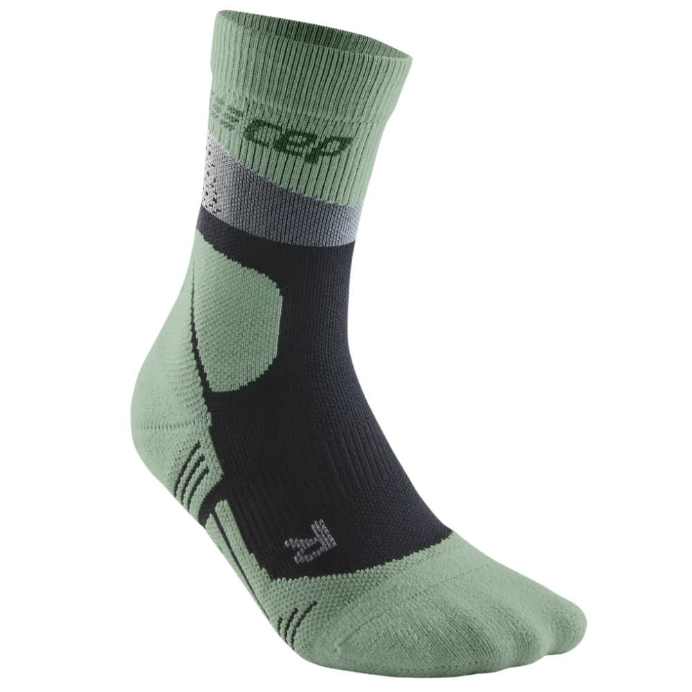 Sosete compresie CEP Max Cushion Hiking Merino Mid-Cut gri/mint IV