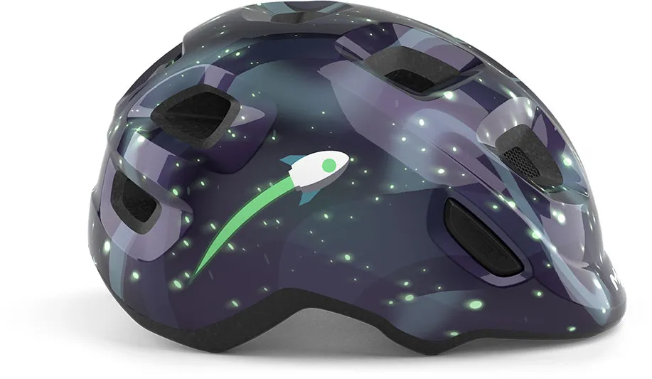 Casca copii MET Hooray Space Glow in the Dark S