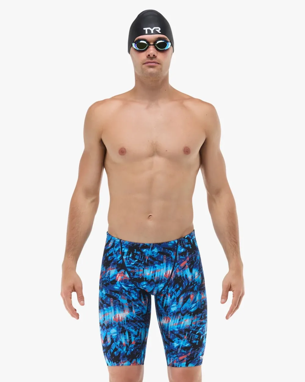 Costum inot barbati TYR Durafast Lite Jammer Seismo rosu alb albastru 36 (L)
