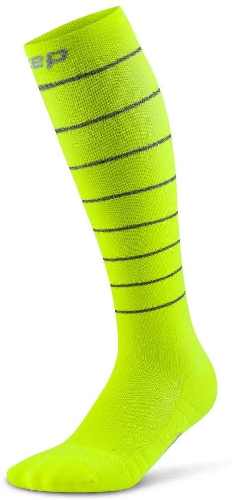 Sosete compresie lungi CEP Pro Run Reflective 2.0 galben neon IV