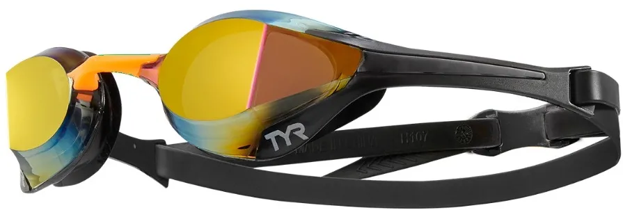 Ochelari inot competitie TYR Tracer-X Elite Mirrored auriu/portocaliu
