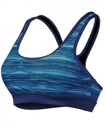 Sutien sport acvatic dama TYR Cyprus Lyn Racerback albastru royal/bleumarin XS