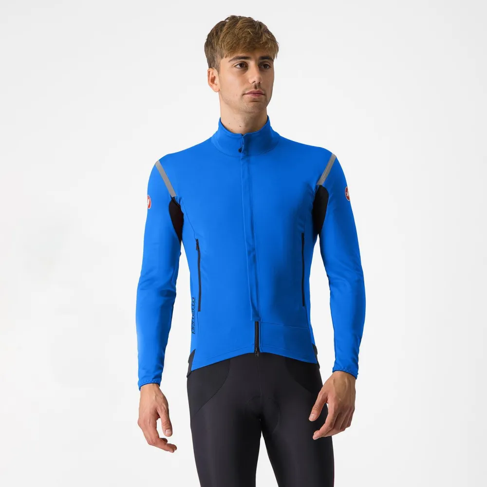Jacheta ciclism Castelli Perfetto RoS 2 albastru electric/argintiu reflex XXL