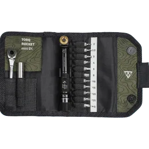 Set scule compact cu cheie dinamometrica Topeak Torq Rocket Mini DX 1-6 Nm
