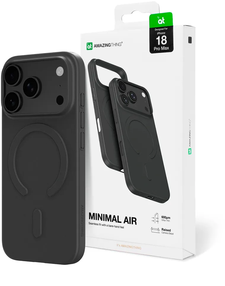 Husa protectie AmazingThing Minimal Air MagSafe iPhone 18 Pro Max negru