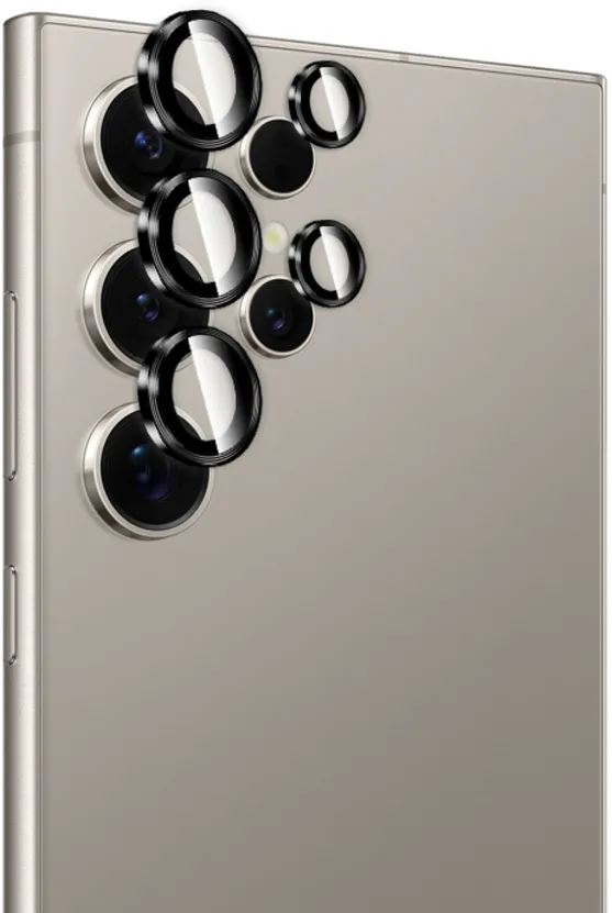 Folie protectie camera spate Puro Individual sticla securizata Samsung Galaxy S26 Ultra rama neagra