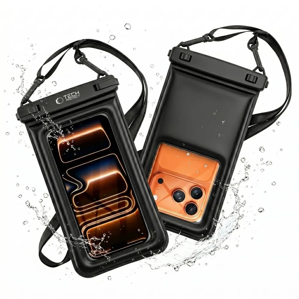 Husa impermeabila Tech-Protect UWC7 universala 6.9 inch negru