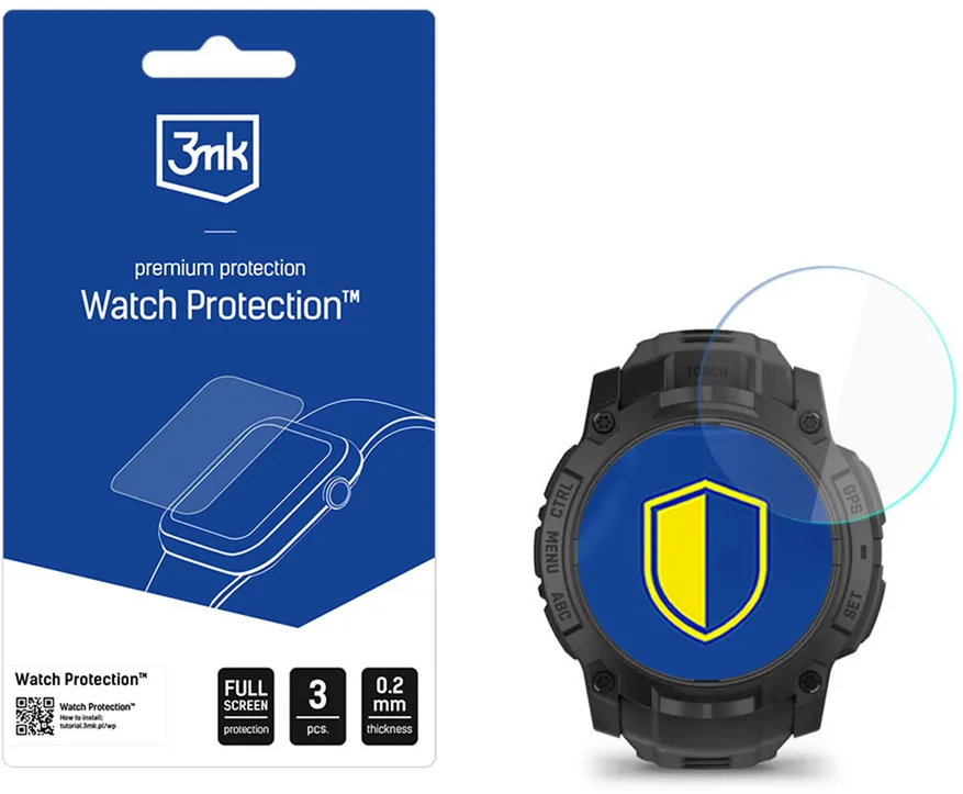 Folie protectie ecran smartwatch 3mk Watch Protection FlexibleGlass Garmin Instinct 3 Tactical Edition 50 mm