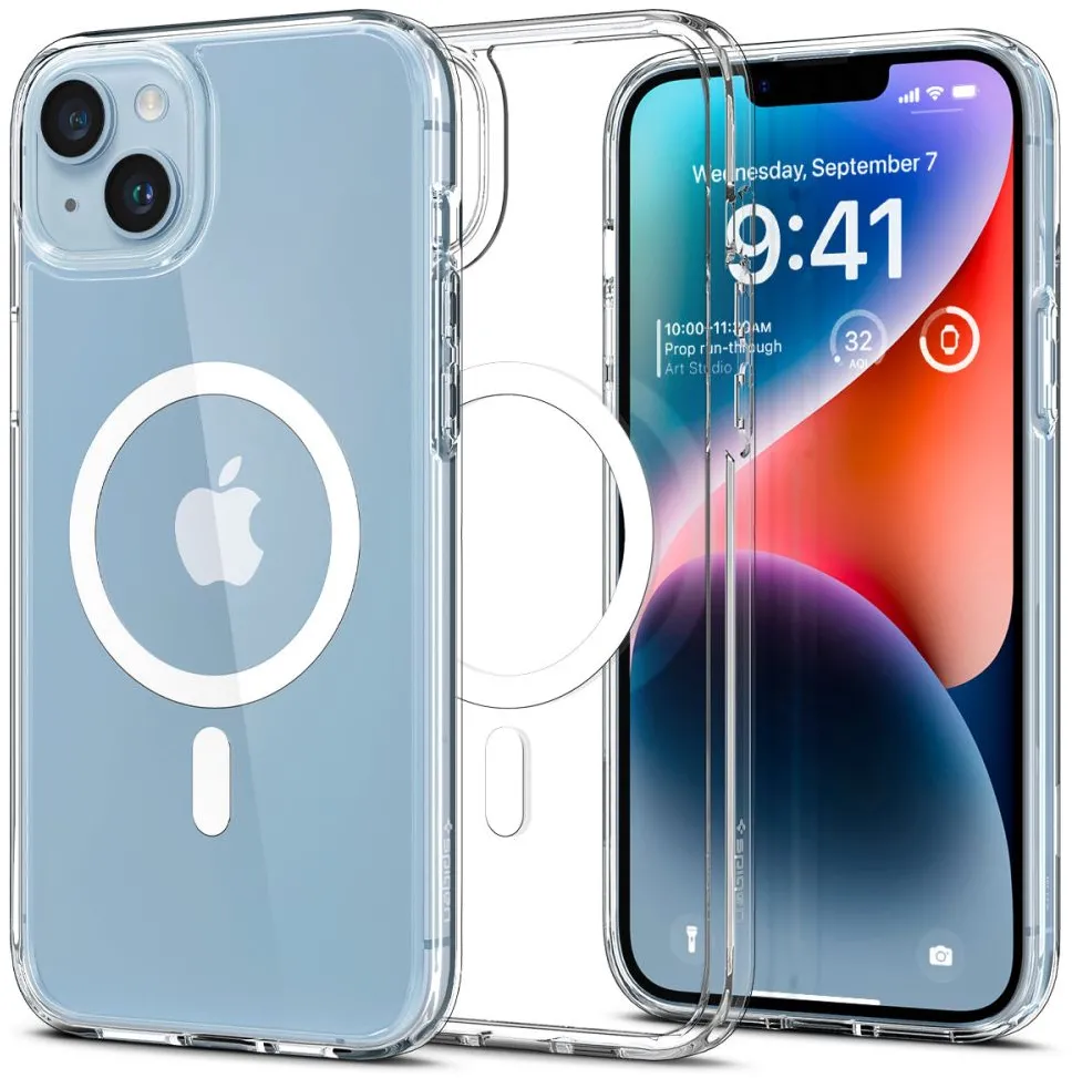 Husa telefon SPIGEN Ultra Hybrid MagSafe iPhone 14 alb