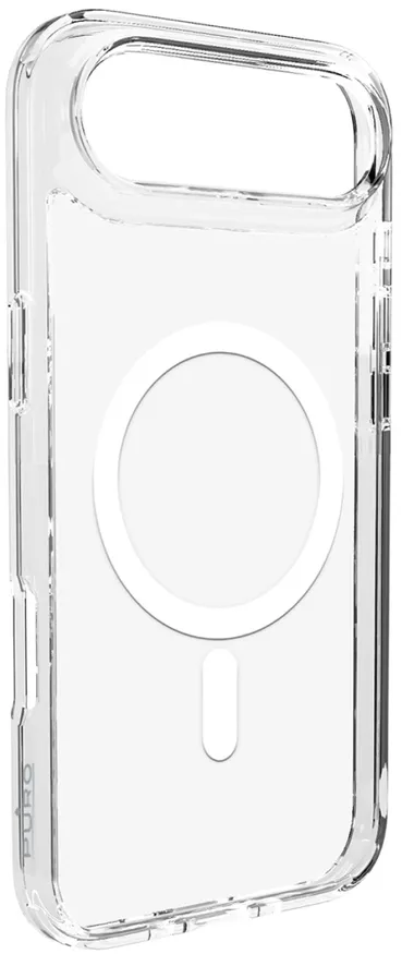 Husa protectie Puro Lite Mag MagSafe iPhone 17 Air transparent cu inel alb