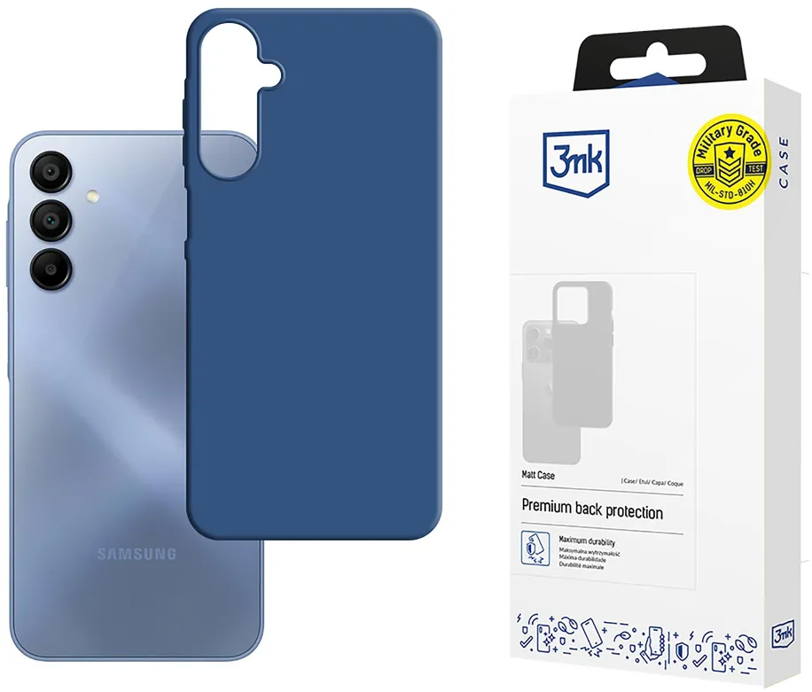Husa protectie 3mk Matt Case Samsung Galaxy A15 5G albastru mat
