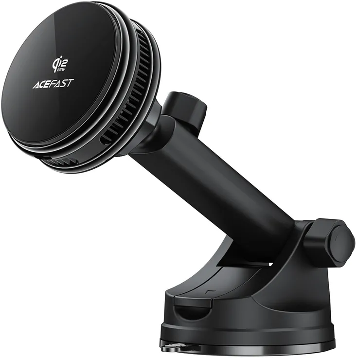 Suport auto magnetic telefon Acefast D67 bord/parbriz incarcare wireless Qi2 25W cu racire negru