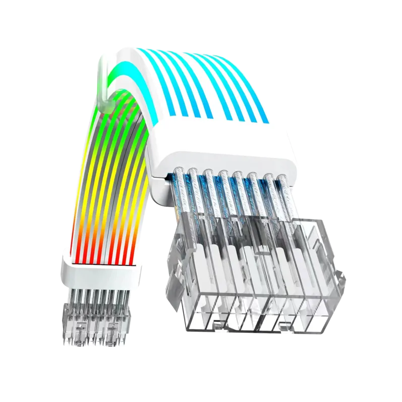 Gamemax Prelungitor cablu alimentare 2x 8 pini VGA ARGB White