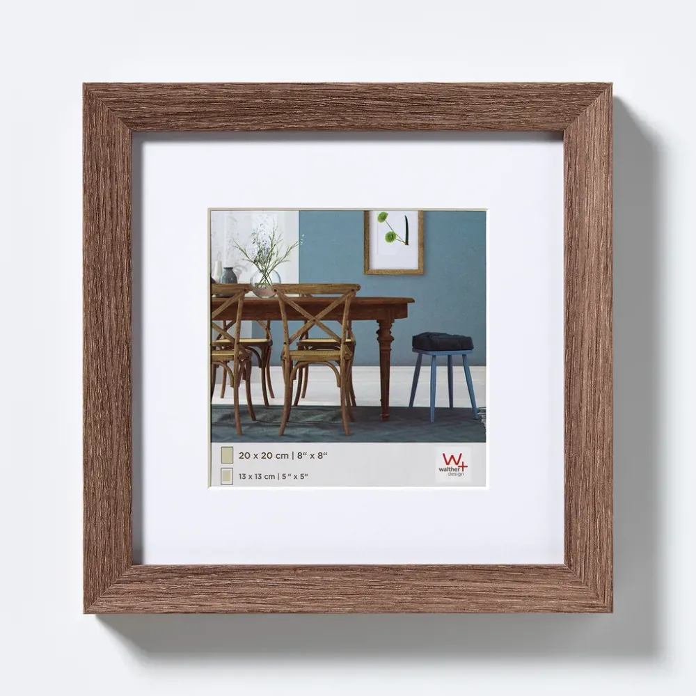 Walther Fiorito nut tree 40x40 Wood incl. Passepartout EF440N