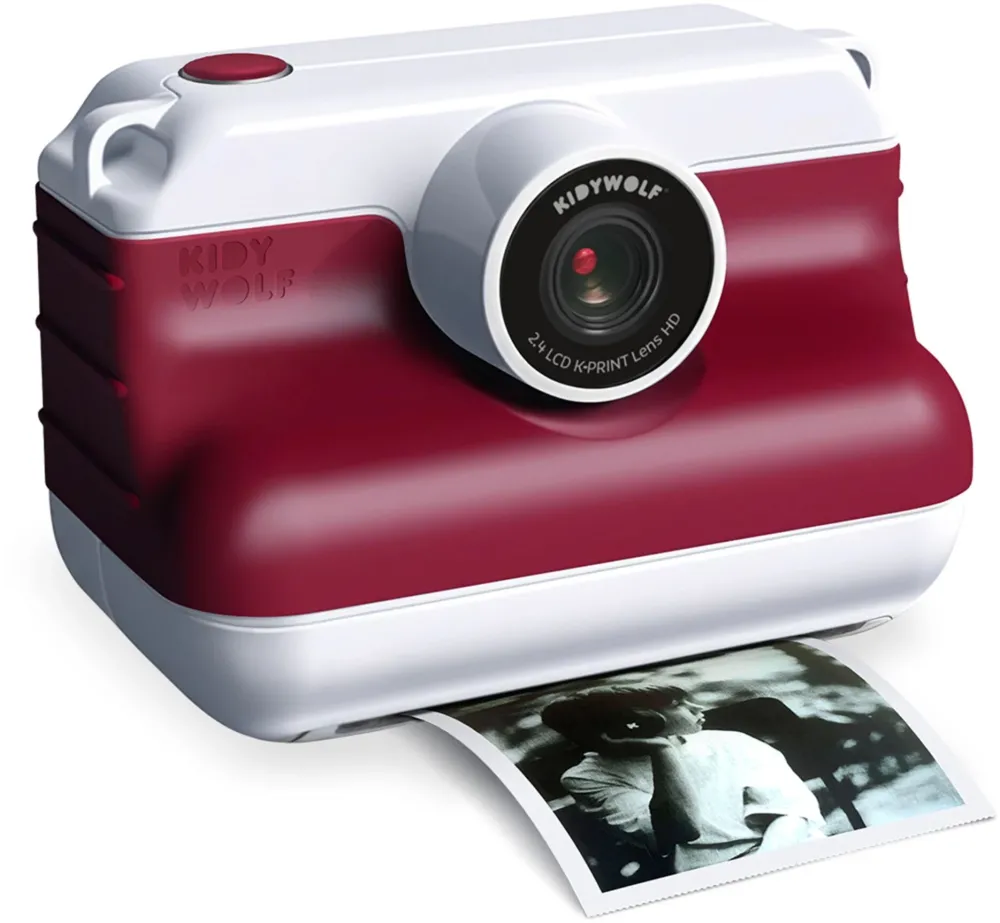 Aparat foto instant Kidywolf cu functie selfie rosu