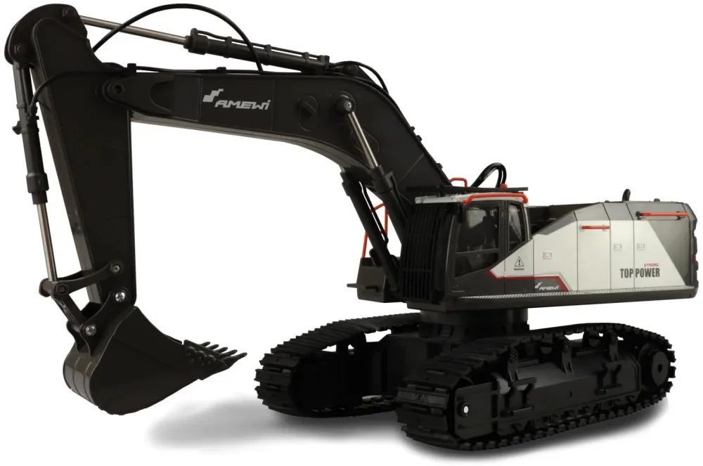 Excavator pe senile RC AMEWI ACV730 V2 1:14 RTR alb 8+