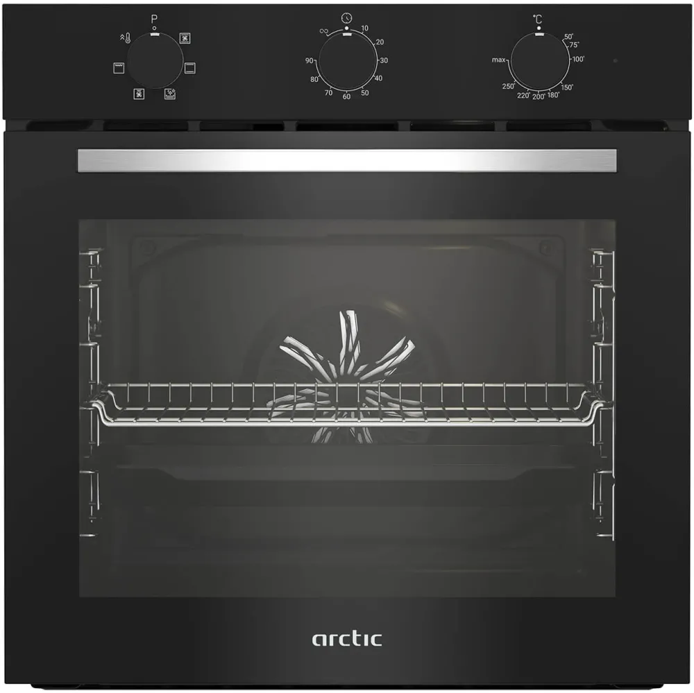 Pachet ARSE11130BD, cuptor electric, Clasa A, 71l, 6 functii de gatire, grill, AeroCooking, Aqua Drop Clean, plita gaz, arzator wok, Negru