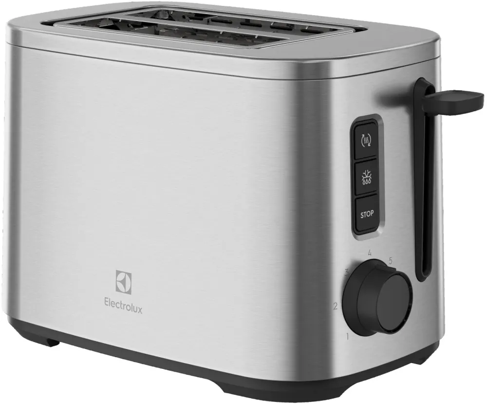 Prajitor de paine Electrolux Create 5 E5T1-4ST, 800 W, timer digital cu afișare timp rămas, 7 niveluri de rumenire, tavita firimituri detasabila, full inox