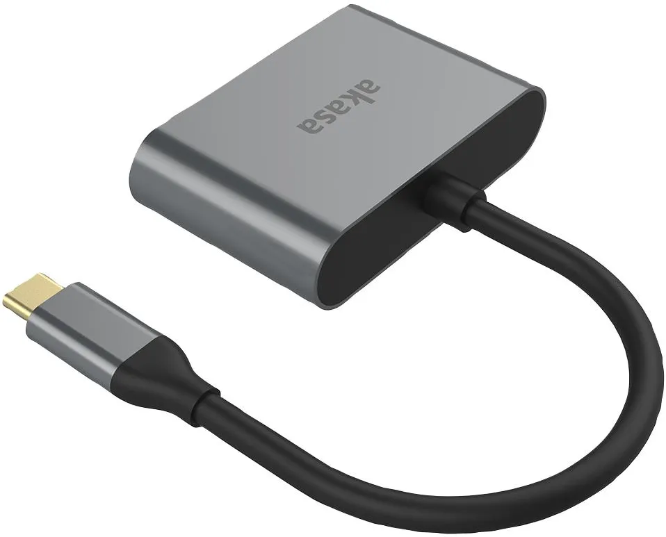 Adaptor Akasa AK-CBCA23-18BK USB 3.1 Type-C tata la D-Sub si HDMI