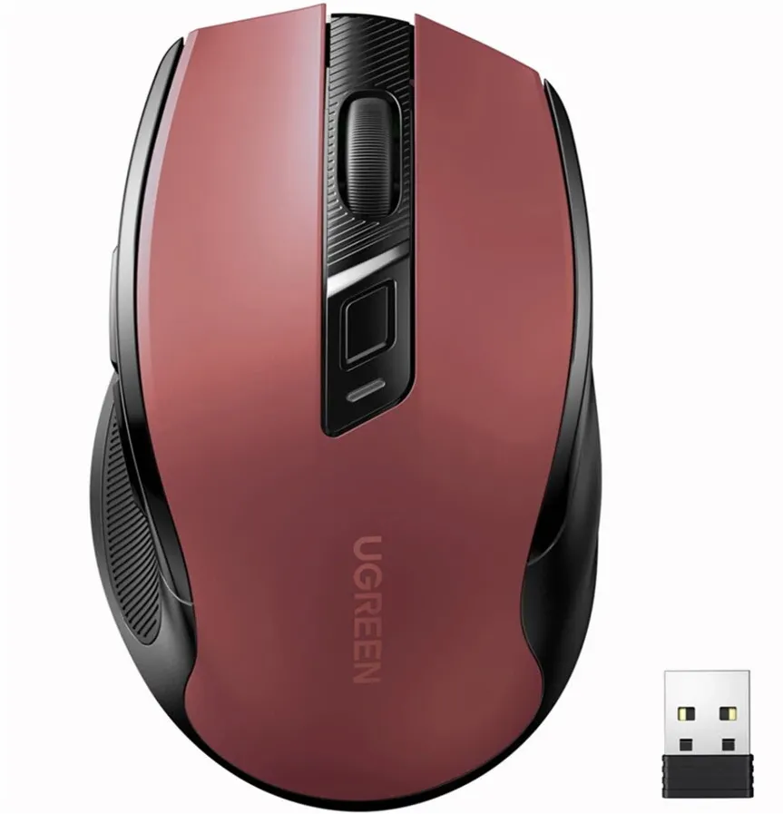 Mouse wireless UGREEN MU006 click silentios rosu