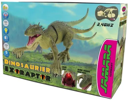Jucarie creativa Jamara Dinosaurier Exoraptor Li-ion 3,7V 2,4GHz grün