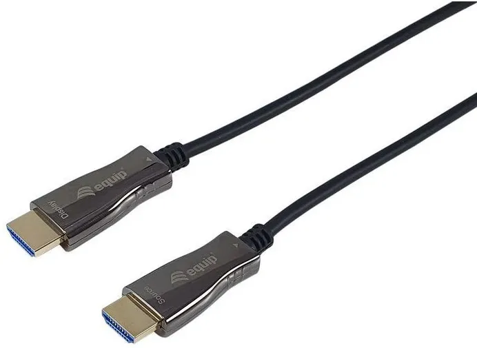 Cablu HDMI 2.0 EQUIP HS Ethernet AOC 18Gb 4K/60Hz negru 15 m