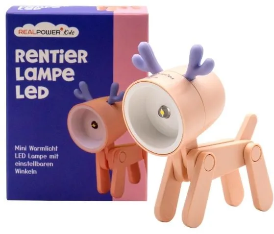 Realpower LED-Tier Taschenlampe Pink deer
