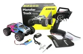 Masina AMEWI Hyper Go MAX20 Monstertruck Li-Po 750mAh blau/pink