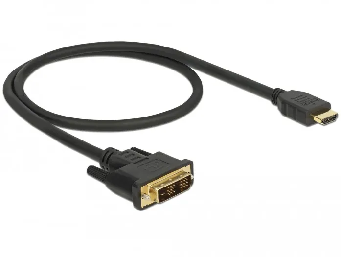 DELOCK Cablu DVI 18+1 tata > HDMI-A tata, de 5,0m, negru