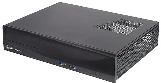 Carcasa PC Silverstone Silent Computer Case SST-ML03B Milo Slim HTPC Micro ATX, black