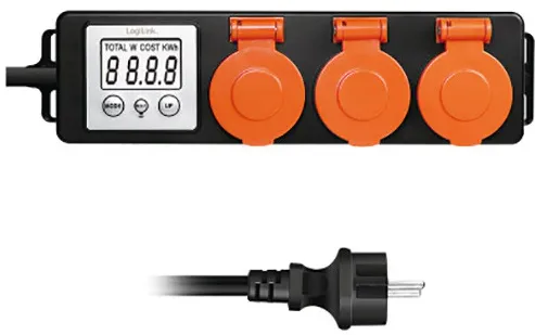 Prelungitor electric Logilink EM0008 1.4 m negru-portocaliu