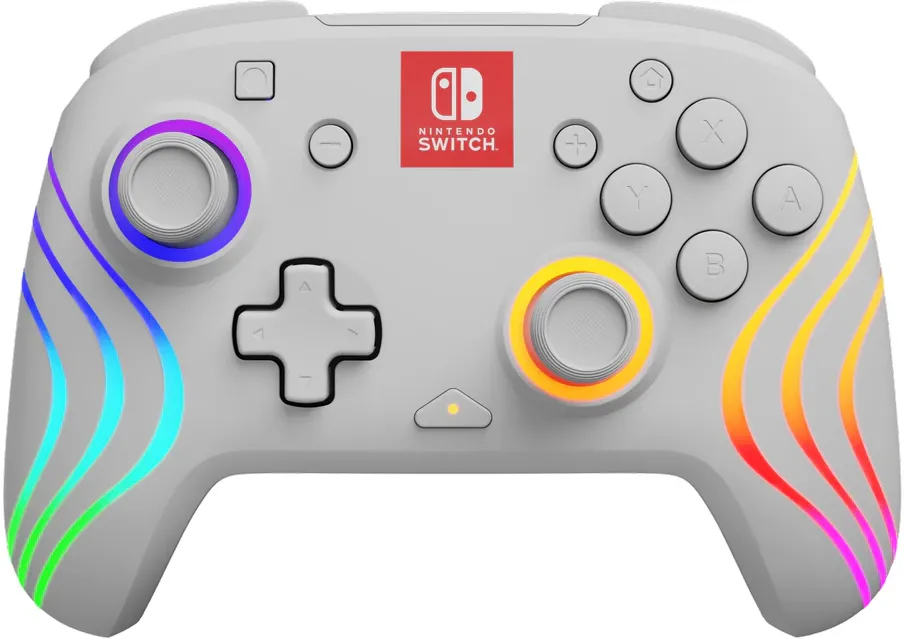 Controller wireless PDP Afterglow Wave pentru Nintendo Switch alb