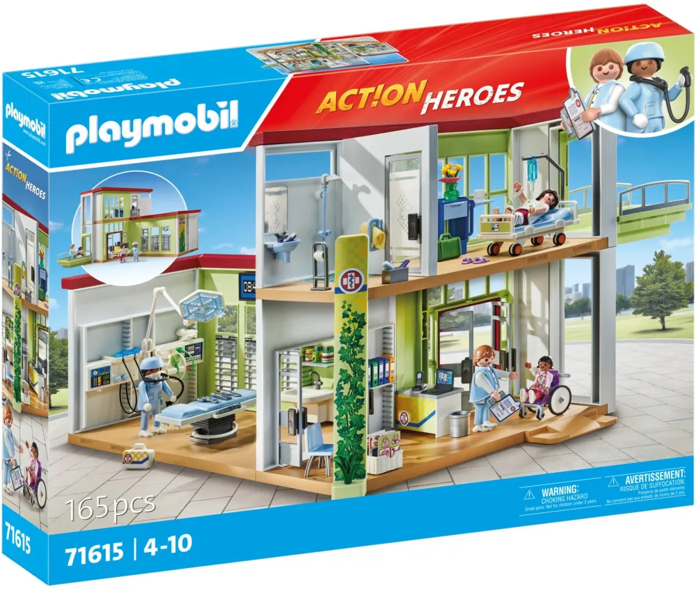 Jucarie creativa PLAYMOBIL 71615 Action Heroes spital modern