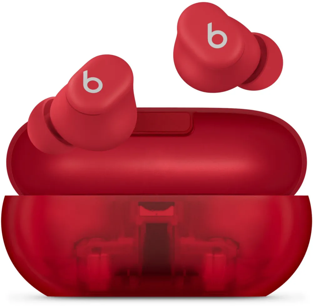 Casti in-ear Beats Solo Buds True Wireless MUW03PA/A rosu transparent microfon