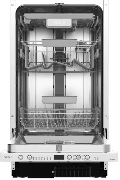 Tesla Masina de spalat vase incorporata WDI491M, clasa E, 10 seturi, 7 progr, 45 cm, inox