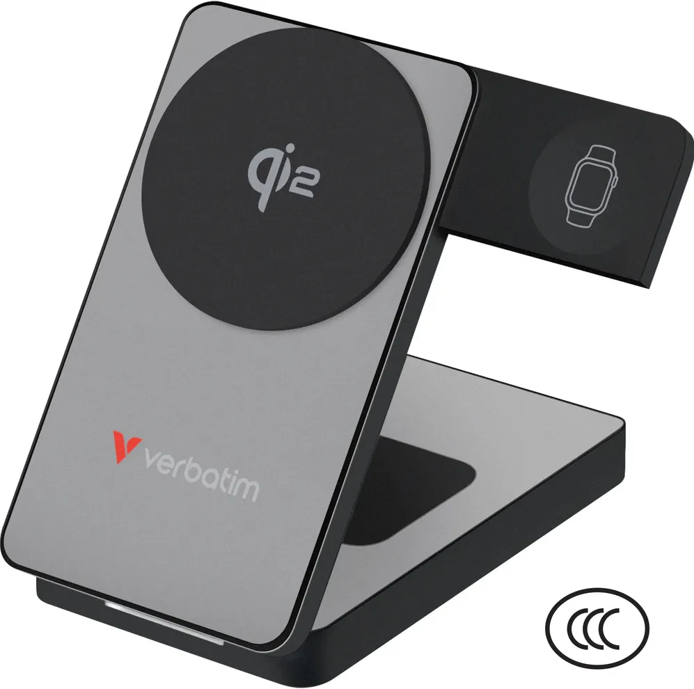 VERBATIM Power Bank 10.000mAh CnG Qi2 Greycompatibil MagSafe, USB-C fast charging, up to 30W
