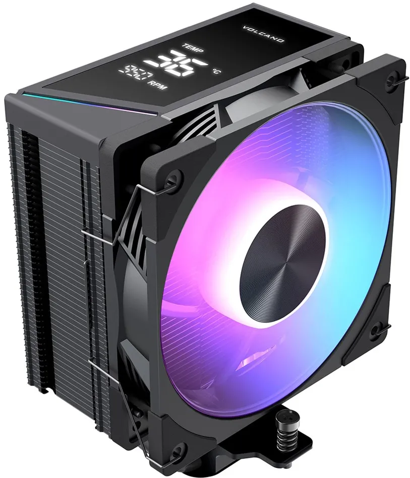 CPU air cooler Volcano 0C T102 LCD ARGB 120 black