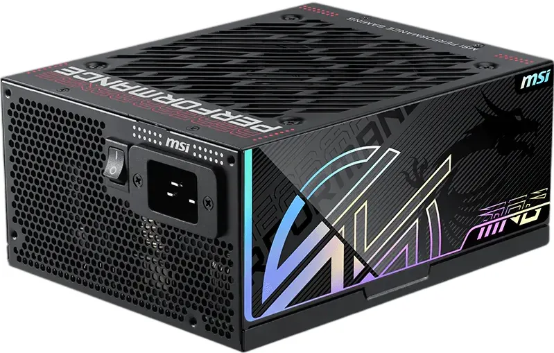 Sursa PC MSI MPG Ai1600TS PCIE5, 1600W, 80+ Platinum, Full Modulara, ATX 3.1, PCIe 5.1, Negru