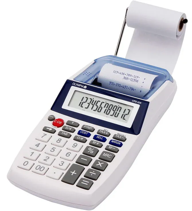 Calculator de birou cu imprimanta OLYMPIA CPD 425 12 digiti alb