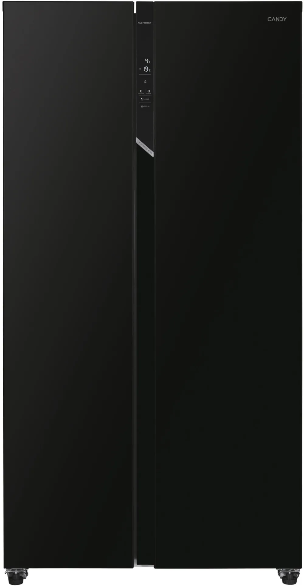 CANDY Side by side CHSBSO 6174B, No Frost, 532 l, Super Freezing, Sky LED, Afisaj digital, Clasa E, H 177 cm, Negru