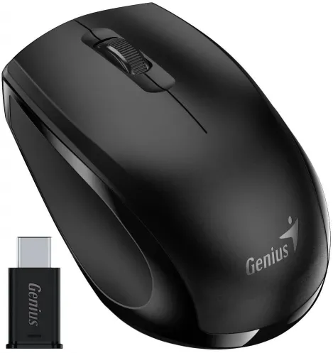 Mouse Genius, "NX-8006S", PC sau NB, wireless, 2.4GHz, optic, 1200 dpi, butoane/scroll 3/1, USB-C, negru