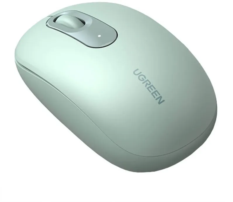 Mouse Ugreen, "MU105" PC sau NB, wireless 2.4GHz, optic, 3/1 butoane/scroll, 2400 dpi, include baterie, verde