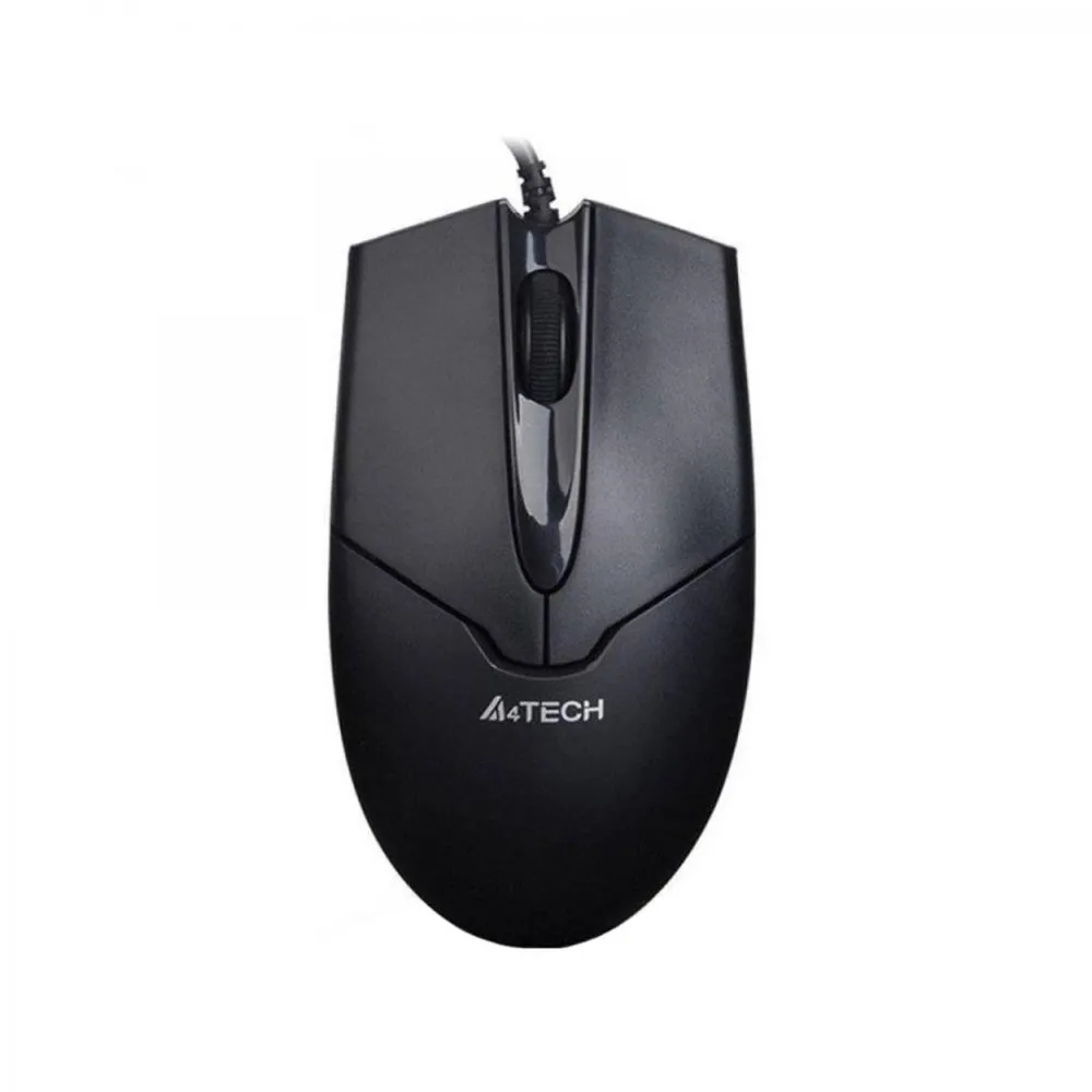 Mouse A4tech, PC sau NB, cu fir, USB, optic, 1000 dpi, butoane/scroll 3/1, negru