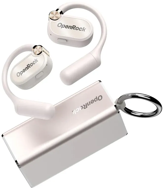 Casti OneOdio "OpenRock X", Open-Ear, utilizare smartphone, Bluetooth 5.3, rezistent la apa, multi-pairing, 4x mic, noise canceling,, alb, "OpenRock X White"