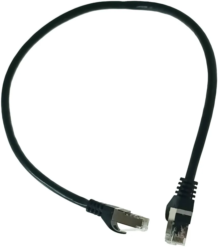 Patchcord kat.6 FTP 0.5m czarny Fluke 10-pack
