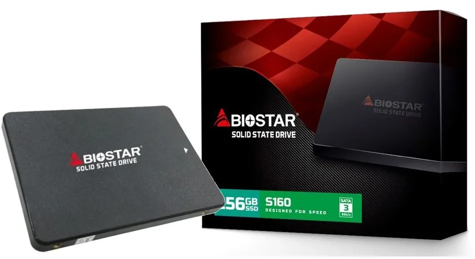 SSD Biostar S160, 256GB, 2.5 inch, S-ATA 3, R/W 500/470 MB/s, 3D TLC, ultraslim, low power op, "S160-256GB"
